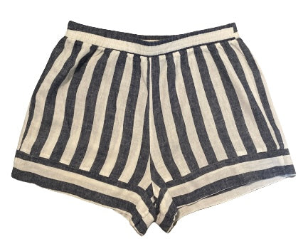 Linen Blend Striped Shorts