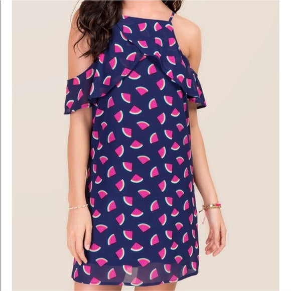 Blue Rain Watermelon Dress