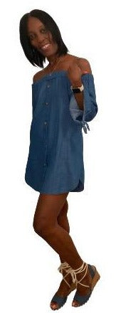 Made in Italy Denim Shirt/Dress (Dvel 72 Thrifts)